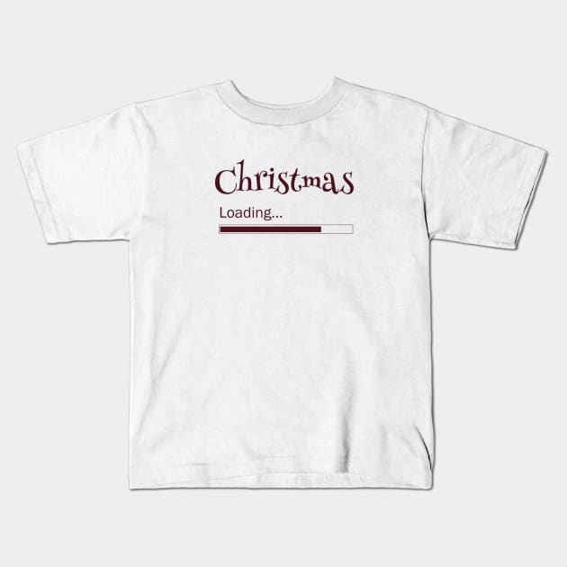 Christmas Loading Kids T-Shirt by Bear in a Puddle